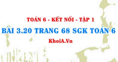 Bài 3.20 trang 68 SGK Toán 6 tập 1 Kết nối tri thức